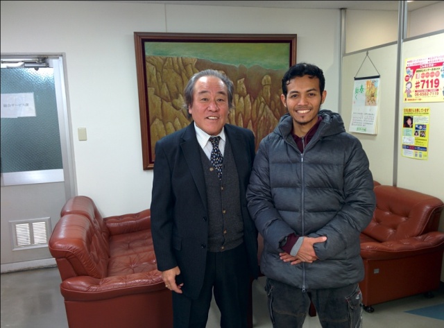 With President Director of Osaka Jikyokan, Japan